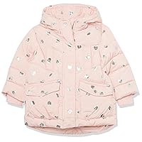 URBAN REPUBLIC Baby Girls Heavyweight Heart Print Hooded Puffer Jacket