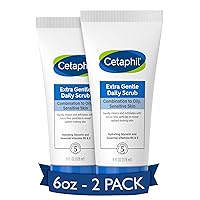 Exfoliating Face Wash, Extra Gentle Daily Face Scrub, Gently Exfoliates & Cleanses, For All Skin Types, Non-Irritating & Hypoallergenic, Suitable For Sensitive Skin, 6 Fl Oz, Pack of 2
