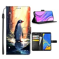 Wallet Case for iPhone 15 14 12 13 11 7 8 6s 6 Pro Max Plus Mini XR X XS Max SE with Penguin-aa311 TPU Leather Card Holder Case