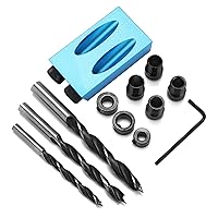 14Pcs Pocket Hole Jig 15° Pocket Hole Drill Guide Dowel Drill Joinery Screw Kit Woodwork Guides Joint Angle Tool Carpentry Locator