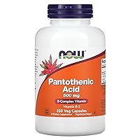 NOW Foods Supplements,Pantothenic Acid (Vitamin B-5) 500 mg,B-Complex Vitamin,250 Capsules