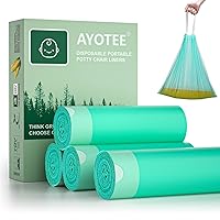 Compostable Potty Bags for Portable Toilet Kids, AYOTEE Drawstring Portable Potty Liners for Portable Potty, Convenient Travel Universal Potty Chair Liners for Toddlers, Pet and Outdoors（100PCs）