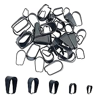 UNICRAFTALE About 50pcs 5 Sizes Black Pendant Bails Stainless Steel Snap On Bails Ice Pick Pinch Bails Clasp Pendant Bails Connector Findings for Pendant Necklace Jewelry Making 7-13mm