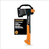 X7 Hatchet - Wood Splitter for Small to Medium Size Kindling with Proprietary Blade-Grinding Technique - Lawn and Garden - Orange/Black