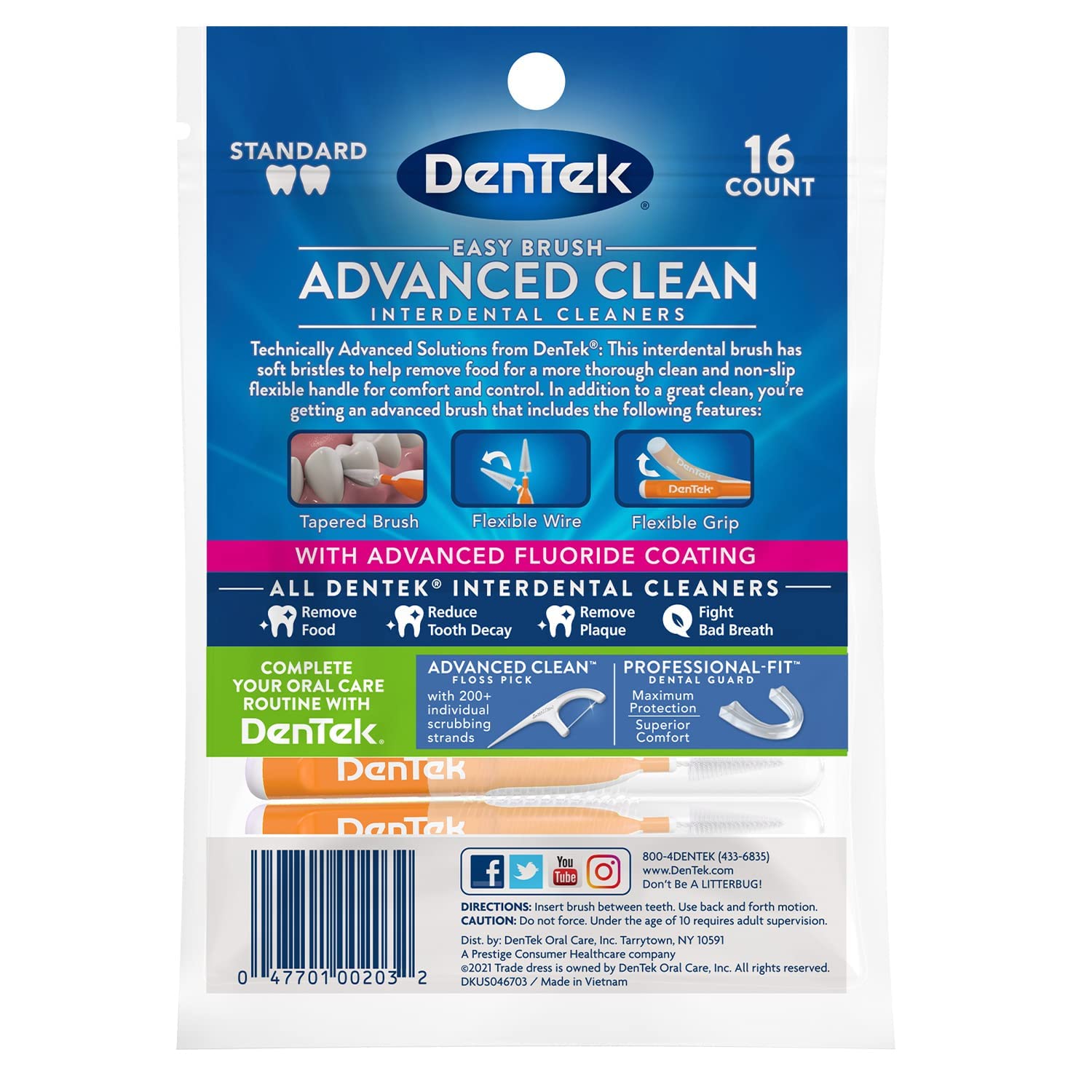 DenTek Easy Brush Cleaners 16 ea