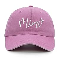 Mimi Hat for Women, Adjustable Embroidered Baseball Cap for Grandma