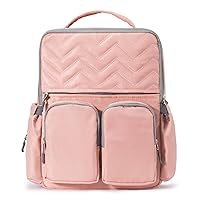 SoHo NY Diaper Backpack Bag 4Pc Chevron, Pink