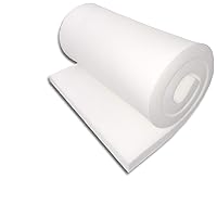 AK Trading Co. High Density Upholstery Foam Cushion, Polyurethane Foam Sheet - Made in USA - 1 H x 24 W x 72 L,White