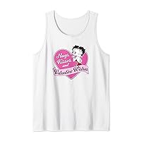 Betty Boop Valentine's Day Hugs Kisses And Valentine Wishes Tank Top