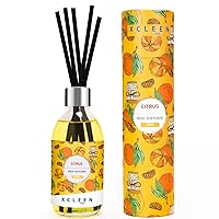 Reed Diffusers, 6.7 Oz Citrus Scent Diffuser with Long-Lasting Fragrance, Reed Diffusers for Home, Bathroom Bedroom Air freshener