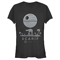 Star Wars Women's Short Rogue One Ombre Scarif Crew Neck Graphic T-Shirt
