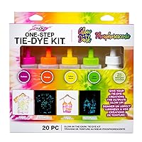 Tulip One-Step Tie-Dye Kit Easy Techniques for Fun Fabric Designs, Glow & Neon Dye Colors DIY Activity & Gift Idea, Glow-in-The-Dark