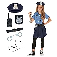 Morph Costumes Girl Police Officer Costume For Kids Girls Cop Costume For Girls Police Costume Kids Girl Blue Police Officer