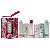 Tint And Treat Lip Care Kit by Fresh for Women - 3 Pc 0.07oz Sugar Advanced Therapy Treatment Lip Balm, 0.07oz Sugar Freshening Lip Treatment - Mint Rush, 0.07oz Sugar Tinted Lip Balm - Rose