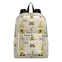 Gnome Backpack Toddler Teenager School Backpack Bee Kid Bookbag for Boys Girl Ages 5 to 19