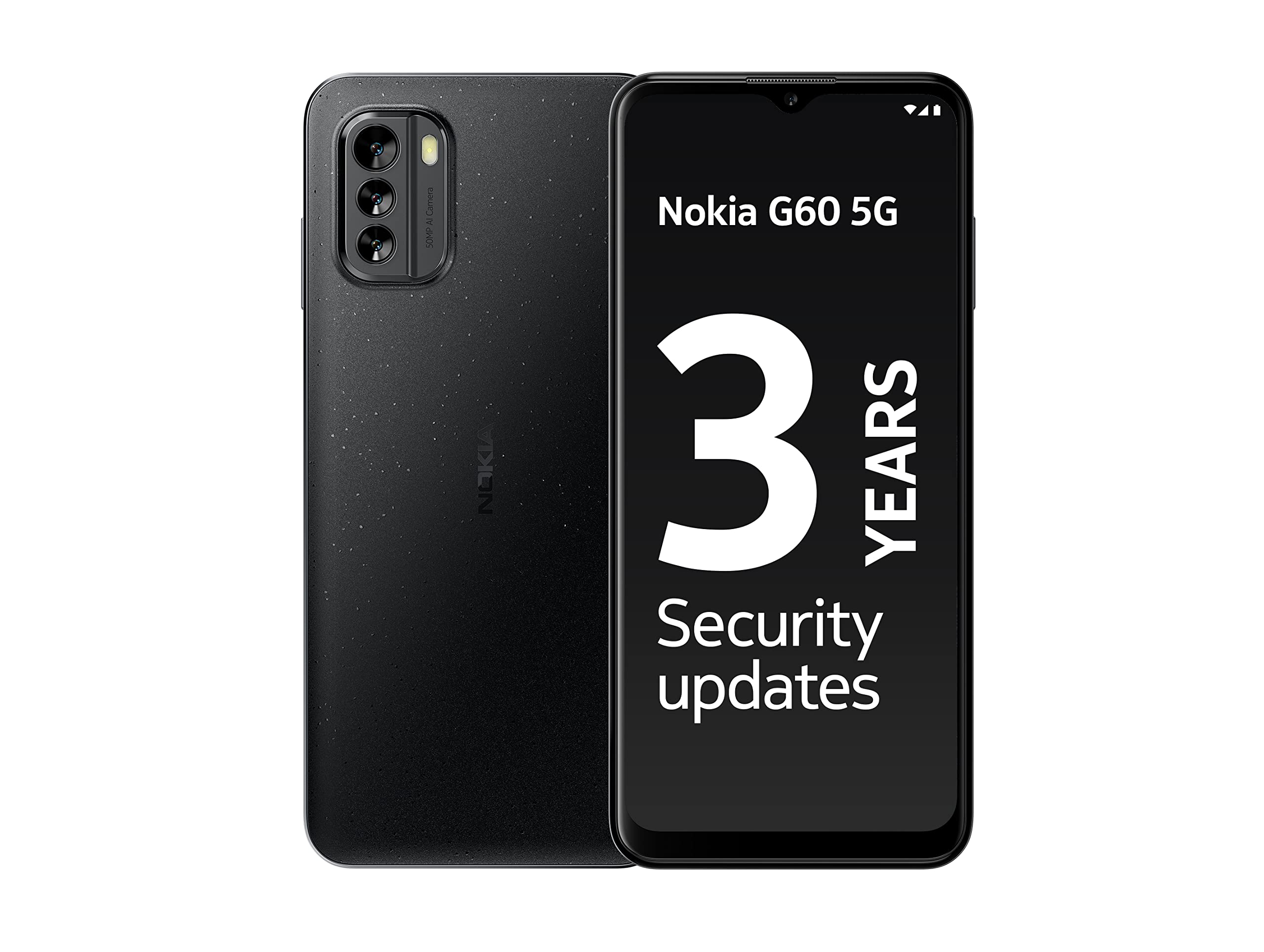 Nokia G60 5G Dual-SIM 64GB ROM + 4GB RAM (GSM only | No CDMA) Factory Unlocked 5G Smartphone (Black) - International Version