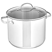 Amazon Basics Stainless Steel Stock Pot with Lid, 8-Quart, Silver