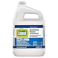 Comet Professional Multi Purpose Disinfecting Liquid Cleaner with Bleach Ready To Use Refill for Commercial Use, 1 Gallon (Case of 3)