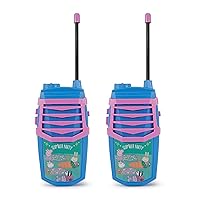 Sakar Peppa Pig Molded Walkie Talkie for Kids, Safe and Flexible Antenna, Over 1000ft Range, Easy-to-Use Power Switch, Belt Clip, Pack of 2, Camping Accessories, 2-Pack, Outdoor Toys