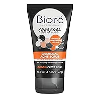 Charcoal Acne Face Scrub, with 1% Salicylic Acid and Natural Charcoal, Helps Prevent Breakouts and Absorb Oil for Deep Pore Cleansing, 4.5 Ounce (HSA/FSA Approved)