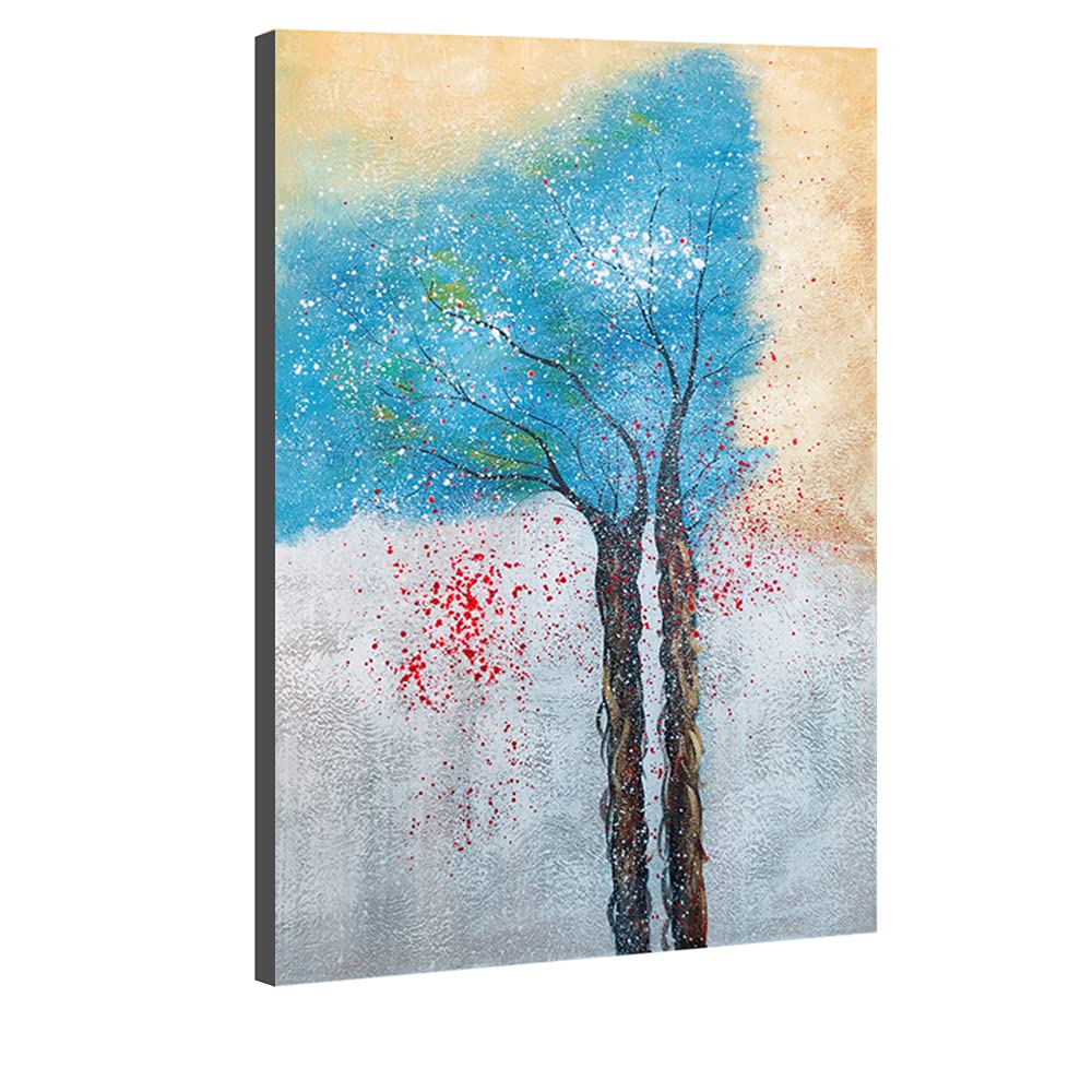 Wieco Art Tree of Life Pure Hand-Painted Paintings on Canvas Abstract Canvas Wall Art for Living Room Bedroom Wall Decor Modern Contemporary Artwor...