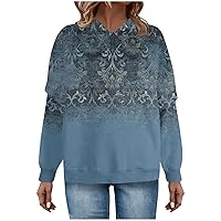 Womens Hoodies Casual Long Sleeve Top Double-Layered Pullover Oversized Winter Camo Fleece Sexy Fall Outfits