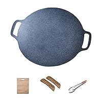 Korean BBQ Grill Pan, 36Cm Non-Stick Round Baking Pan, Without Lid, for Both Home and Outdoor Stoves Grilling, Frying, Sauteing