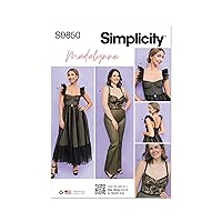 Simplicity Misses' and Women's Corseted Top Dress and Jumpsuit Sewing Pattern Packet by Madalynne Intimates, Design Code S9850, Sizes XS-S-M-L-XL, Multicolor