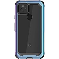 Ghostek Atomic Slim Designed for Pixel 5 Case with Ultra Protective Aluminum Bumper Made of Super Strong Lightweight Military Grade Alloy Metal Phone Covers for Pixel 5 5G (6 Inch) (Prismatic)