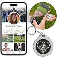 Memorial Keychain and Personalized Webpage, Scan QR View Tribute Profile, Sympathy Gift for Loss of Loved One