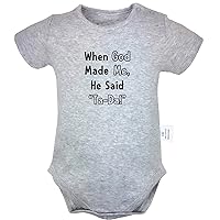 When God Made Me He Said Ta-Da Funny Rompers Newborn Baby Bodysuits Infant Jumpsuits Graphic Outfits Kids Clothes