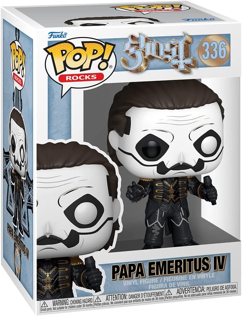POP Rocks: Ghost - Papa Emeritus IV Funko Vinyl Figure (Bundled with Compatible Box Protector Case), Multicolored, 3.75 inches