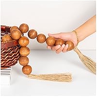 Large Wood Bead Garland Brown with 1.6