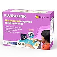 PlayShifu Interactive STEM Toys - Plugo Link (Kit + App) | Educational Toy for Kids 4-10 Years | Brain Games | Magnetic Building Blocks + 200 STEM Puzzles | Engineering Kit (Works with tabs/mobiles)