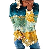 Ceboyel Womens Crew Neck Sweatshirt 2023 Striped Color Block Blouese Shirts Long Sleeve Pullover Tops Fall Fashion Clothes