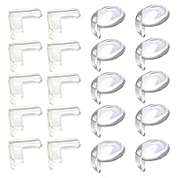 Clear Corner Guards - 20pk Round and Square Baby Corner Protectors Baby Proofing Corner Guards with Adhesive