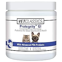 Vet Classics Protegrity GI Probiotics for Dogs & Cats for Stool Quality & Gastrointestinal Health, Supports GI Health in Stressed & Imbalanced, 20 Soft Chews