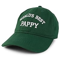 Trendy Apparel Shop World's Best Pappy Embroidered Low Profile Soft Cotton Baseball Cap