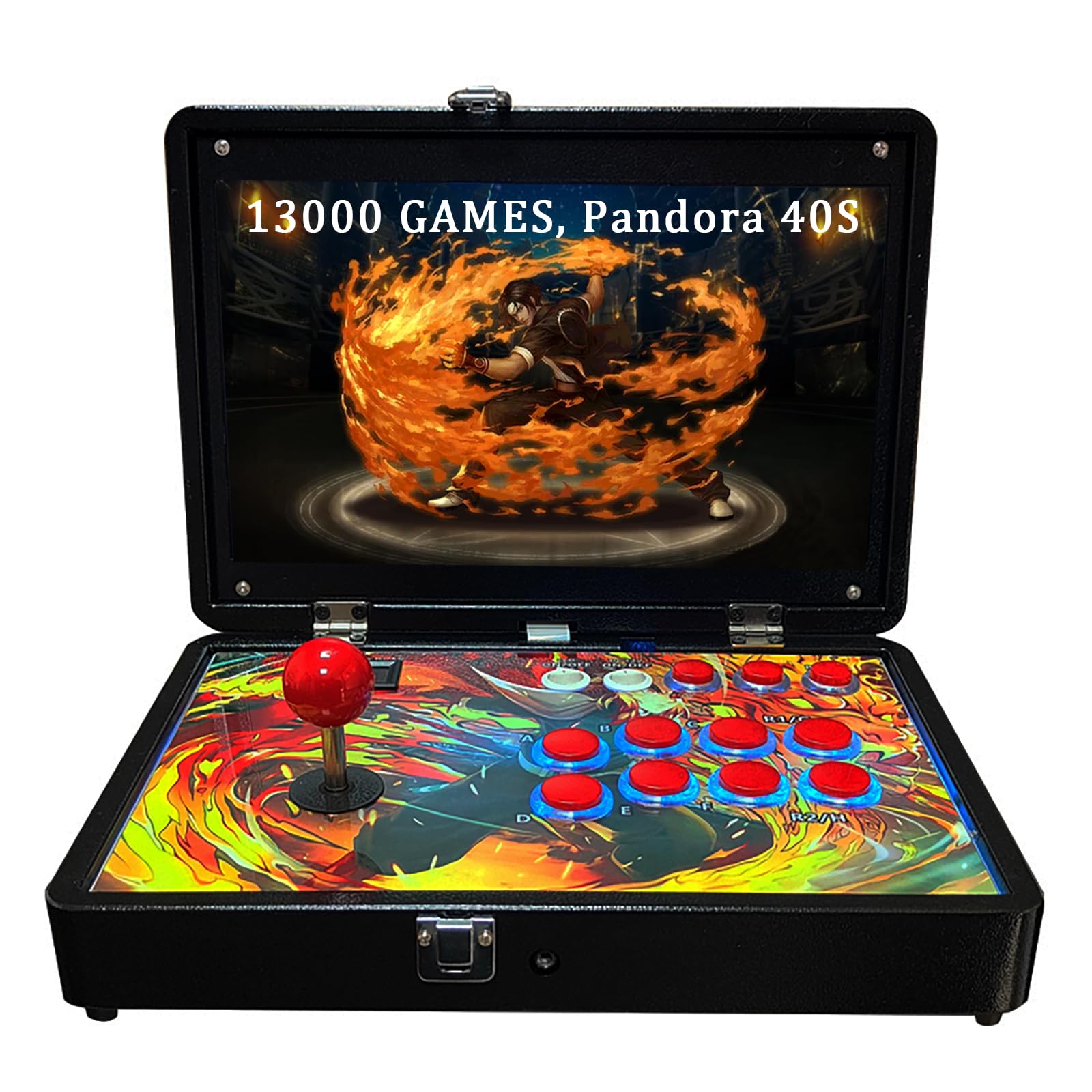RegiisJoy Portable 13000 in 1 Pandoras Box 30S 3D Arcade Game Console, 14-inch Screen Retro Video Game Machine with Search/Hide/Save/Load/Pause Function