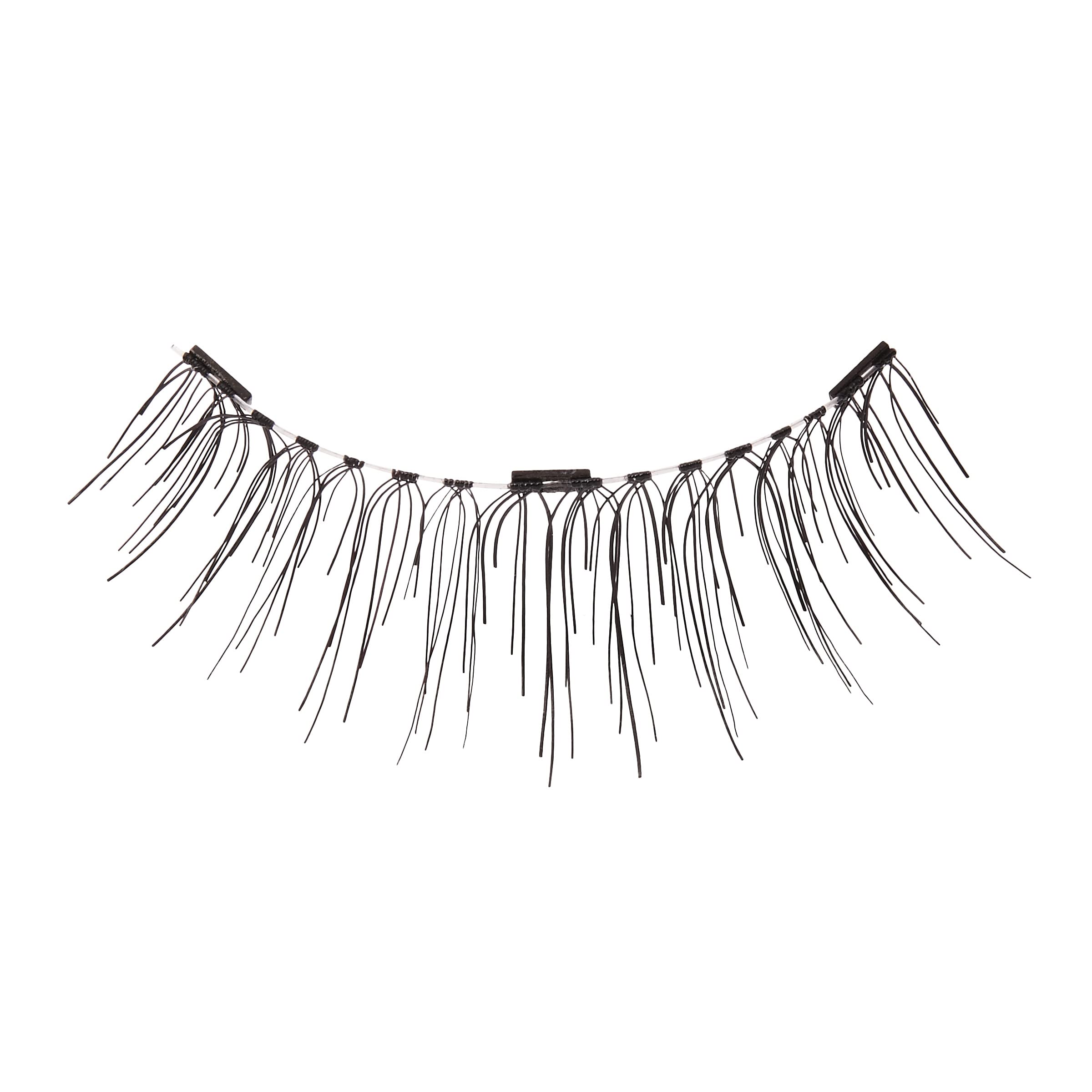 KISS Magnetic Lash 01, Synthetic False Eyelashes with Magnets Under and Over Your Upper Lashes, No Glue Needed, Lightweight, Reusable, Contact Lens Friendly, Cruelty Free, with Lash Applicator, 1 Pair