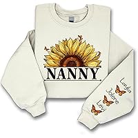 Custom Mother Day's Sunflower Sweatshirt, Personalized Mom Grandma Sunflower Shirt, Gifts for New Mom Nana Mimi Aunt
