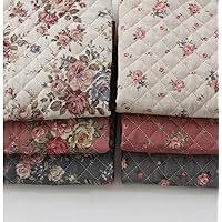 Pre Quilted Diamond Cotton Fabric by The Yard Single Face 44
