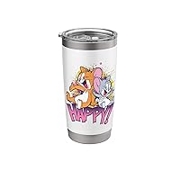 Tom and Jerry Jerry and Nibbles Happy! Stainless Steel Insulated Tumbler