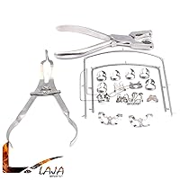 NEW Endondontics KIT STARTER OF 18 PCS WITH FRAME PUNCH CLAMPS DENTAL INSTRUMENTS