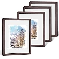 Nacial Picture Frames 11x14 inch Set of 4, Photo Frame Display 8x10 Photo with Mat, Display 11x14 photo without Mat, Picture Frames Collage for Wall