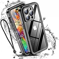 for iPhone 15 Pro Max Case, [IP68 Waterproof] Built-in Screen Protector [10FT Military Shockproof] Anti-Scratches Anti-Dirt 360°Full Body Protective Phone Case for iPhone 15 Pro Max 6.7-Black