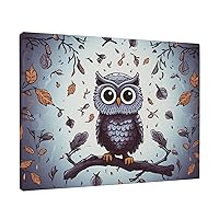 NONHAI Canvas Wall Art for Living Room Bedroom Decorative Painting Art Posters Modern Owl Tree Branches Print Hanging Artwork Wall Art Aesthetics Decorative Paintings 12x16 Inch