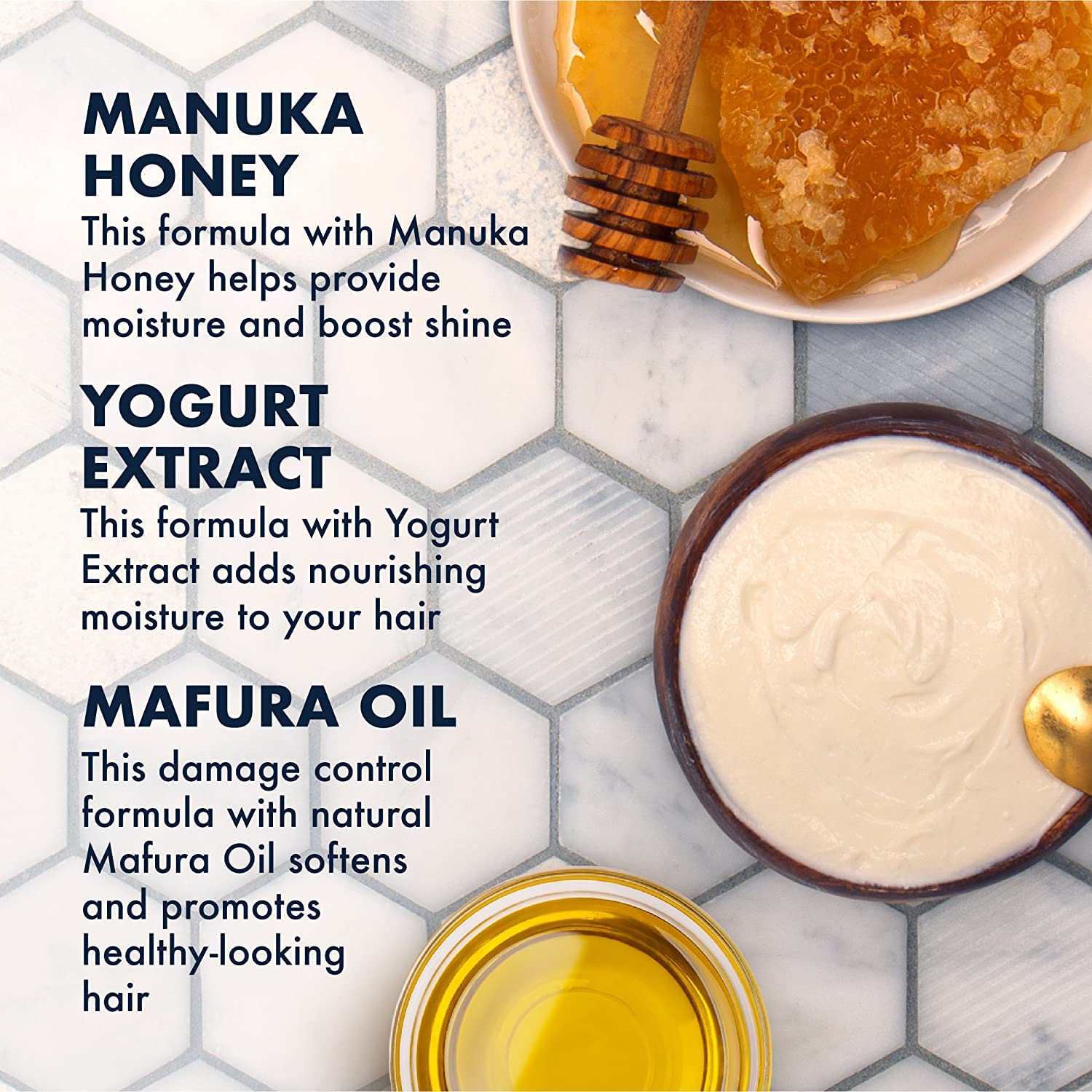 Shea Moisture Manuka Honey & Yogurt Hydrate + Repair Combo Kit, Multi-Action Leave-In Conditioning Spray Bundled with Protein-Strong Treatment, Deep Conditioning for Hair, 8 oz ea.