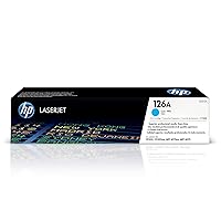 HP 126A Cyan Toner Cartridge | Works with HP LaserJet Pro 100 color MFP M175 Series, HP LaserJet Pro CP1025 Series, HP TopShot LaserJet Pro M275 MFP Series | CE311A