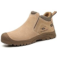 Men's Fashion Steel Toe Shoes Indestructible Work Shoes Comfortable Breathable Safety Shoes Slip-Resistant Composite Toe Shoes for Construction